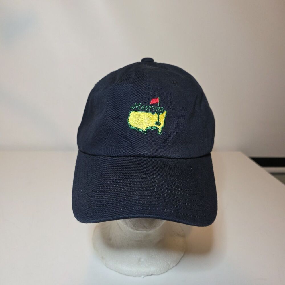American Needle Masters Navy Blue Strap Back Hat Cap Golf Augusta National